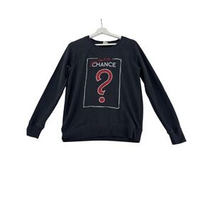 Junk Food Graphic Sweatshirt Womens Size Medium Black You Have No Chance